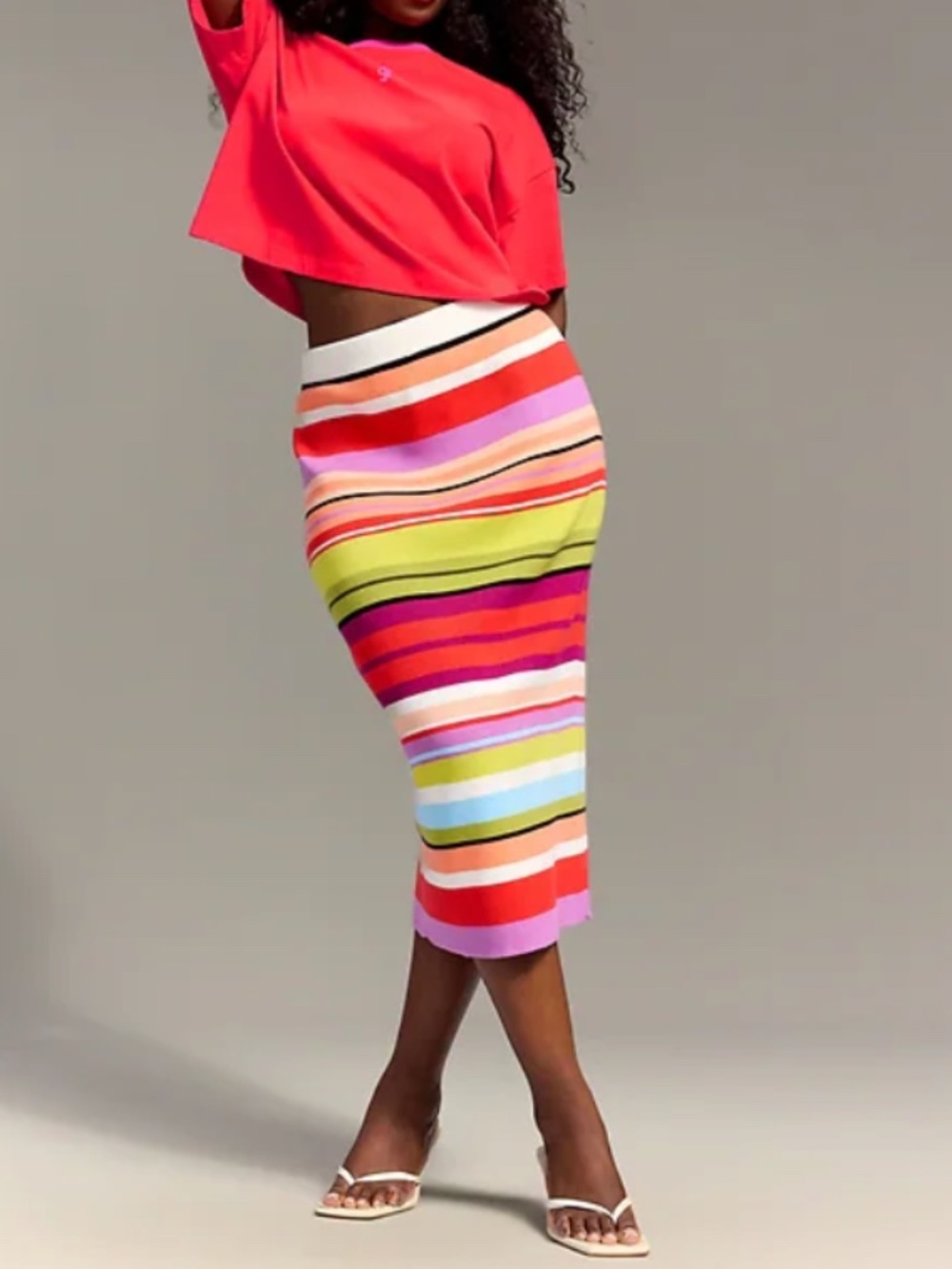 Old Navy Christopher John Rogers | Sweater Midi Skirt | Large | Multicolor | NWT